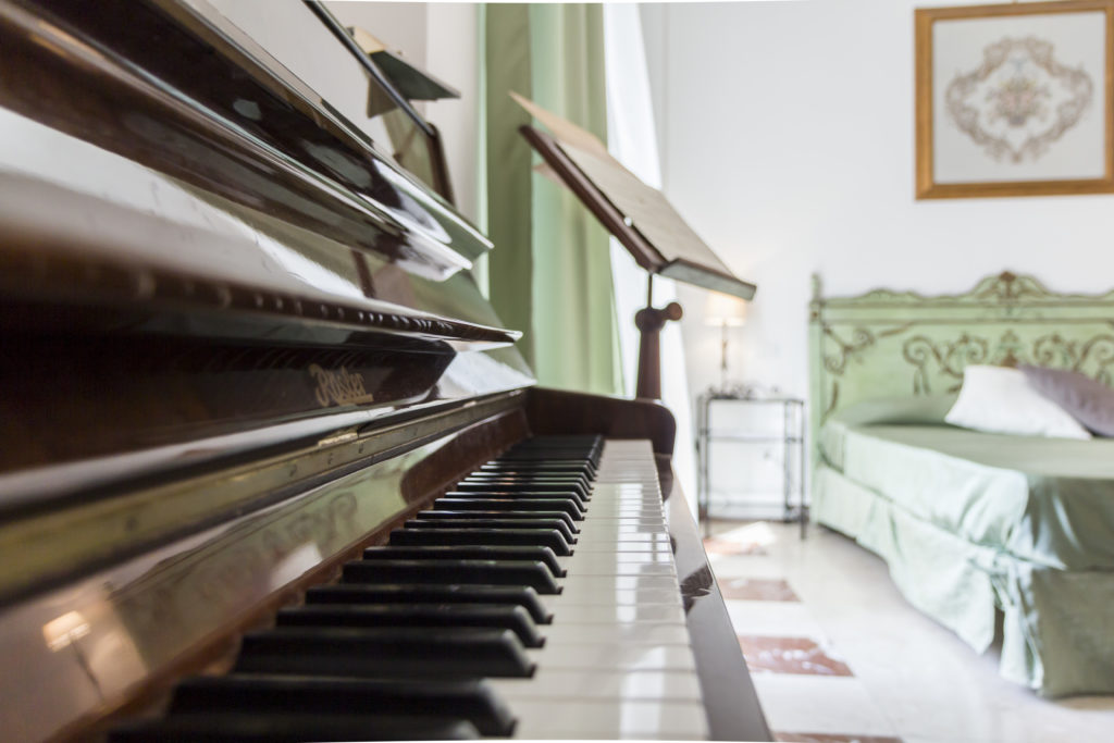 La suite 'Musica' è dotata di pianoforte